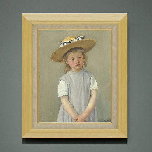 【油絵 直筆仕上げ】メアリー・カサット 麦藁帽子の子供 F6 【額入り】 絵画 販売 6号 油彩 人物画 556×465mm 複製画 送料無料 プレゼント ギフト 開店祝い 開業祝い 退職祝い 新築祝い リビング 玄関 モダン アートフレーム 壁掛け|絵画販売アートレスト
