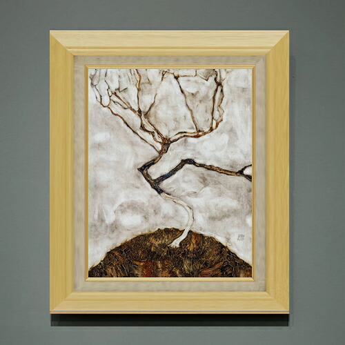 【油絵 直筆仕上げ】エゴン・シーレ Small Tree in Late Autumn F6 【額入り】 絵画 販売 6号 油彩 抽象画 556×465mm 複製画 送料無料 プレゼント ギフト 開店祝い 開業祝い 退職祝い 新築祝い リビング 玄関 モダン アートフレーム 壁掛け|絵画販売アートレスト