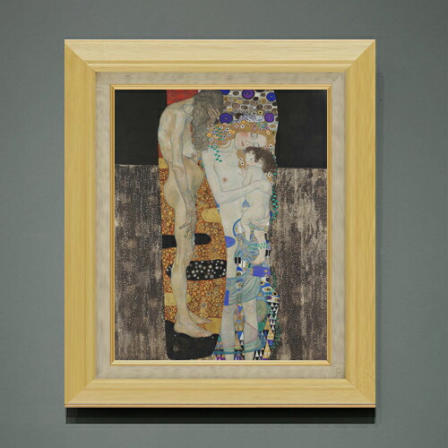 【油絵 直筆仕上げ】クリムト Le tre et F6 【額入り】 絵画 販売 6号 油彩 抽象画 556&times;465mm 複製画 送料無料 プレゼント ギフト 開店祝い 開業祝い 退職祝い 新築祝い リビング 玄関 モダン アートフレーム 壁掛け｜絵画販売アートレスト