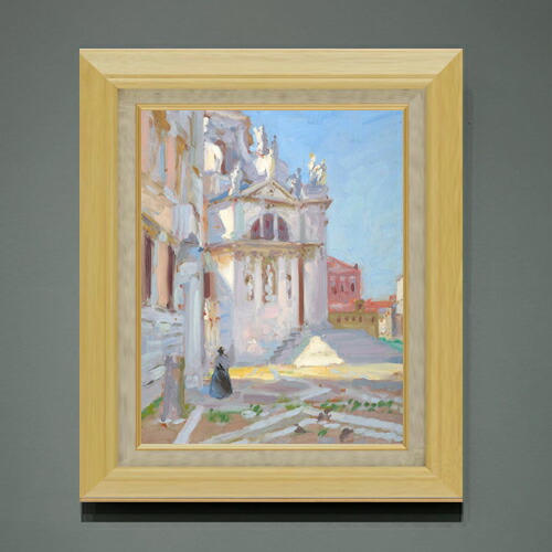 【油絵 直筆仕上げ】フランシス・カデル Santa Maria della Salute, Venice F6 【額入り】 絵画 販売 6号 油彩 抽象画 556×465mm 複製画 送料無料 プレゼント ギフト 開店祝い 開業祝い 退職祝い 新築祝い リビング 玄関 モダン アートフレーム 壁掛け