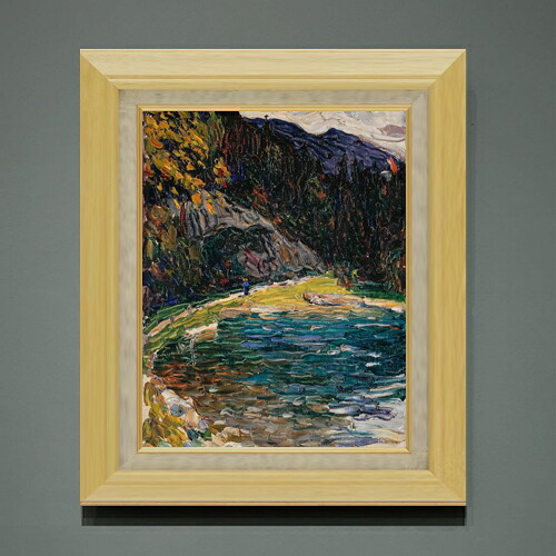 【油絵 直筆仕上げ】ワシリー・カンディンスキー Kochel, Alte Kesselbergstrasse F6 【額入り】 絵画 販売 6号 油彩 抽象画 556×465mm 複製画 送料無料 プレゼント ギフト 開店祝い 開業祝い 退職祝い 新築祝い リビング 玄関 モダン アートフレーム 壁掛け