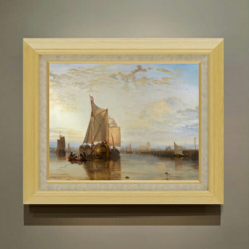 【油絵 直筆仕上げ】ターナー Dort or Dordrecht F6 【額入り】 絵画 販売 6号 油彩 風景画 556×465mm 複製画 送料無料 プレゼント ギフト 開店祝い 開業祝い 退職祝い 新築祝い リビング 玄関 モダン アートフレーム 壁掛け|絵画販売アートレスト