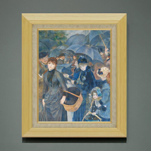 【油絵 直筆仕上げ】ルノワール 雨傘 F6 【額入り】 絵画 販売 6号 油彩 人物画 556×465mm 複製画 送料無料 プレゼント ギフト 開店祝い 開業祝い 退職祝い 新築祝い リビング 玄関 モダン アートフレーム 壁掛け