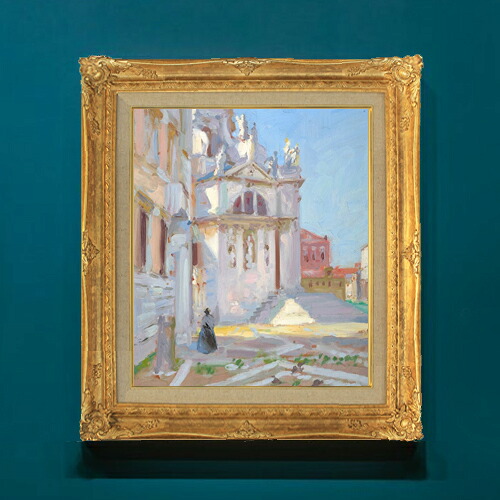 【油絵 直筆仕上げ】フランシス・カデル Santa Maria della Salute, Venice F8 【額入り】 絵画 販売 8号 油彩 抽象画 596×522mm 複製画 送料無料 プレゼント ギフト 開店祝い 開業祝い 退職祝い 新築祝い リビング 玄関 モダン アートフレーム 壁掛け