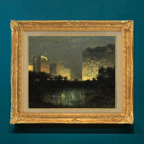 【油絵 直筆仕上げ】デリック The PlazaWilliam F8 【額入り】 絵画 販売 8号 油彩 風景画 596×522mm 複製画 送料無料 プレゼント ギフト 開店祝い 開業祝い 退職祝い 新築祝い リビング 玄関 モダン アートフレーム 壁掛け