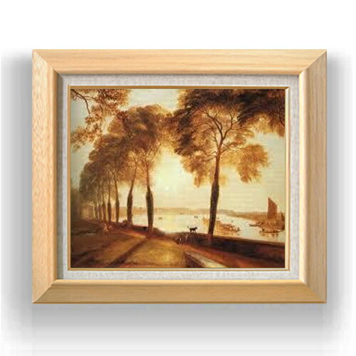 【油絵 直筆仕上げ】ターナー モートレイクテラス F8 【額入り】 絵画 販売 8号 油彩 風景画 600×526mm 複製画 送料無料 プレゼント ギフト 開店祝い 開業祝い 退職祝い 新築祝い リビング 玄関 モダン アートフレーム 壁掛け