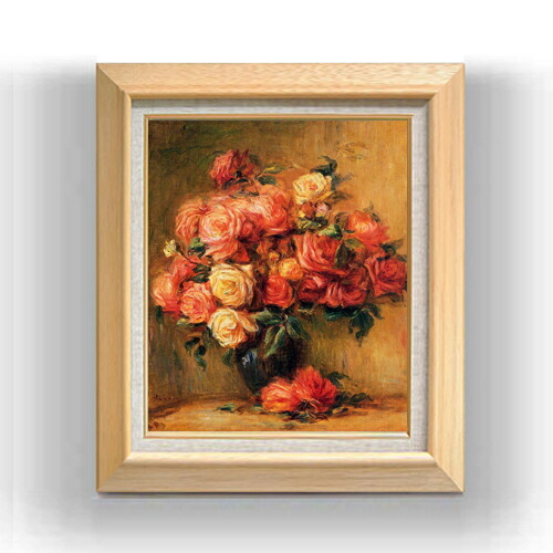 ルノワール Bouquet of Roses ばら F8 絵画 販売 8号 油彩 風景画 600×526mm 送料無料