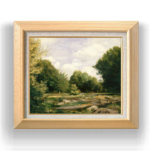 【油絵 直筆仕上げ】ルノワール A Clearing in the Woods F8 【額入り】 絵画 販売 8号 油彩 風景画 600×526mm 複製画 送料無料 プレゼント ギフト 開店祝い 開業祝い 退職祝い 新築祝い リビング 玄関 モダン アートフレーム 壁掛け