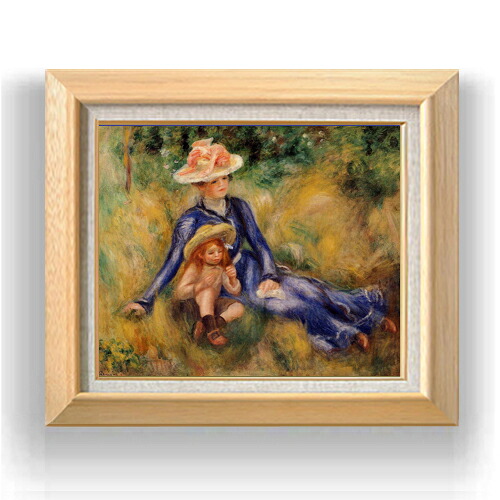 【油絵 直筆仕上げ】ルノワール イボンヌとジェーン F8 【額入り】 絵画 販売 8号 油彩 風景画 600×526mm 複製画 送料無料 プレゼント ギフト 開店祝い 開業祝い 退職祝い 新築祝い リビング 玄関 モダン アートフレーム 壁掛け