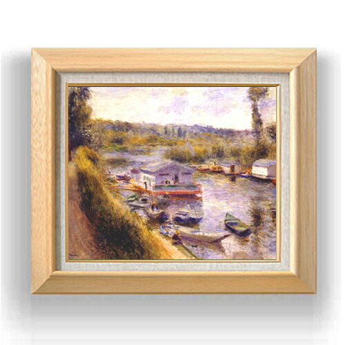 【油絵 直筆仕上げ】ルノワール ムードンの洗濯場 F8 【額入り】 絵画 販売 8号 油彩 風景画 600×526mm 複製画 送料無料 プレゼント ギフト 開店祝い 開業祝い 退職祝い 新築祝い リビング 玄関 モダン アートフレーム 壁掛け