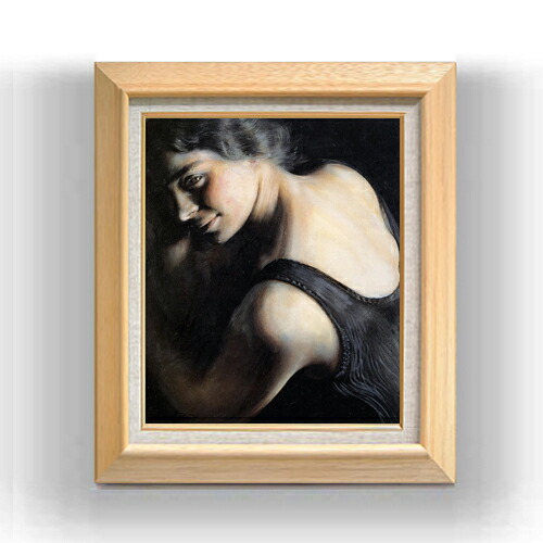 【油絵 直筆仕上げ】ジャコモ・バッラ The doubt F8 【額入り】 絵画 販売 8号 油彩 人物画 600×526mm 複製画 送料無料 プレゼント ギフト 開店祝い 開業祝い 退職祝い 新築祝い リビング 玄関 モダン アートフレーム 壁掛け