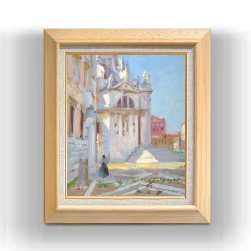 【油絵 直筆仕上げ】フランシス・カデル Santa Maria della Salute, Venice F8 【額入り】 絵画 販売 8号 油彩 抽象画 600×526mm 複製画 送料無料 プレゼント ギフト 開店祝い 開業祝い 退職祝い 新築祝い リビング 玄関 モダン アートフレーム 壁掛け