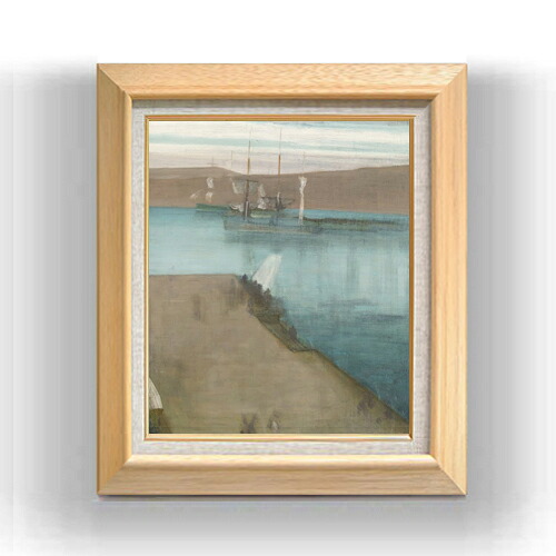 【油絵 直筆仕上げ】ホイッスラー Valparaiso Harbor 【額入り】 絵画 販売 8号 油彩 風景画 600×526mm 複製画 送料無料 プレゼント ギフト 開店祝い 開業祝い 退職祝い 新築祝い リビング 玄関 モダン アートフレーム 壁掛け