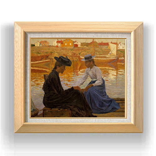 【油絵 直筆仕上げ】ウィルヘルムセン The BayCarl F8 【額入り】 絵画 販売 8号 油彩 抽象画 600×526mm 複製画 送料無料 プレゼント ギフト 開店祝い 開業祝い 退職祝い 新築祝い リビング 玄関 モダン アートフレーム 壁掛け