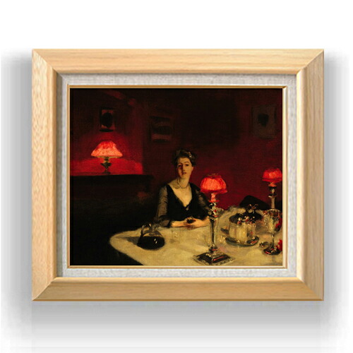 【油絵 直筆仕上げ】サージェント Le verre de porto F8 【額入り】 絵画 販売 8号 油彩 風景画 600×526mm 複製画 送料無料 プレゼント ギフト 開店祝い 開業祝い 退職祝い 新築祝い リビング 玄関 モダン アートフレーム 壁掛け