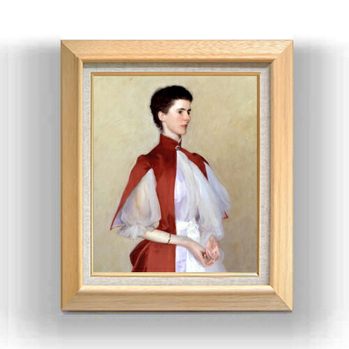 【油絵 直筆仕上げ】サージェント Portrait of Mrs Robert Harrison F8 【額入り】 絵画 販売 8号 油彩 人物画 600×526mm 複製画 送料無料 プレゼント ギフト 開店祝い 開業祝い 退職祝い 新築祝い リビング 玄関 モダン アートフレーム 壁掛け