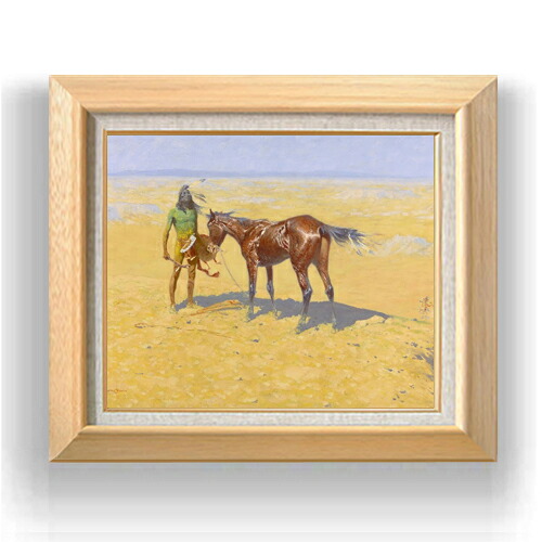 【油絵 直筆仕上げ】レミントン Ridden Down F8 【額入り】 絵画 販売 8号 油彩 風景画 600×526mm 複製画 送料無料 プレゼント ギフト 開店祝い 開業祝い 退職祝い 新築祝い リビング 玄関 モダン アートフレーム 壁掛け