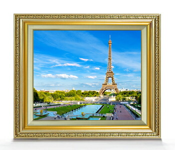 絵画 肉筆油絵 作者不詳 風景画 エッフェル塔 F6号 絵画 肉筆油絵 作者