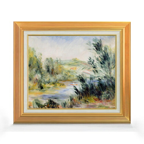 楽天市場】絵画 油絵 ロワール川畔 F8 日下部寛 直筆 8号 額装 額入り