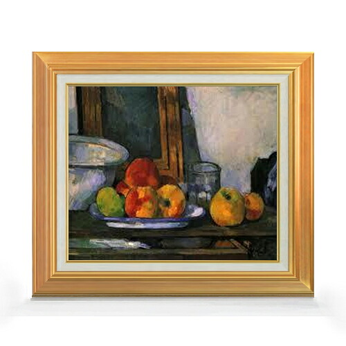 【油絵 直筆仕上げ】セザンヌ 開いた引出しのある静物 F8 【アップグレード額】 絵画 販売 8号 油彩 風景画 592&times;518mm 複製画 送料無料 プレゼント ギフト 開店祝い 開業祝い 退職祝い 新築祝い リビング 玄関 モダン アートフレーム 壁掛け｜絵画販売アートレスト 27,170円