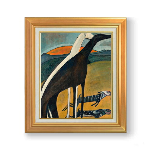 【油絵 直筆仕上げ】アマデオ・デ・ソウザ・カルドソ The Greyhounds F8 【アップグレード額】 絵画 販売 8号 油彩 抽象画 592×518mm 複製画 送料無料 プレゼント ギフト 開店祝い 開業祝い 退職祝い 新築祝い リビング 玄関 モダン 近代アート 壁掛け|絵画販売アートレスト