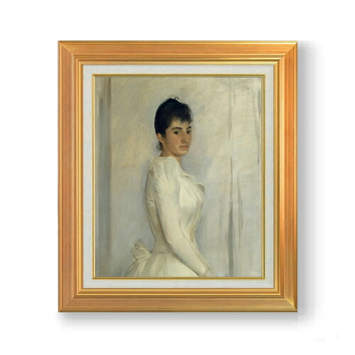【油絵 直筆仕上げ】ラモン・カザス Portrait of Montserrat Carb F8 【アップグレード額】 絵画 販売 8号 油彩 人物画 592×518mm 複製画 送料無料 プレゼント ギフト 開店祝い 開業祝い 退職祝い 新築祝い リビング 玄関 モダン 近代アート 壁掛け|絵画販売アートレスト