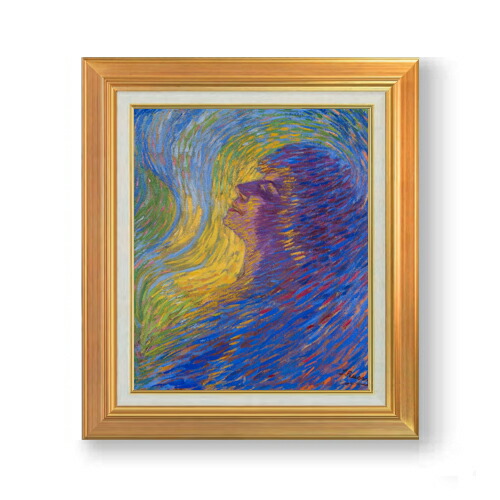 【油絵 直筆仕上げ】ルイージ・ルッソロ Profumo F8 【アップグレード額】 絵画 販売 8号 油彩 抽象画 592×518mm 複製画 送料無料 プレゼント ギフト 開店祝い 開業祝い 退職祝い 新築祝い リビング 玄関 モダン 近代アート 壁掛け|絵画販売アートレスト