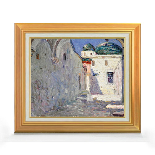 【油絵 直筆仕上げ】ワシリー・カンディンスキー Tunis, Strasse (Tunis, Street) F8 【アップグレード額】 絵画 販売 8号 油彩 風景画 592&times;518mm 複製画 送料無料 プレゼント ギフト 開店祝い 開業祝い 退職祝い 新築祝い リビング 玄関 モダン 近代アート 壁掛け｜絵画販売アートレスト
