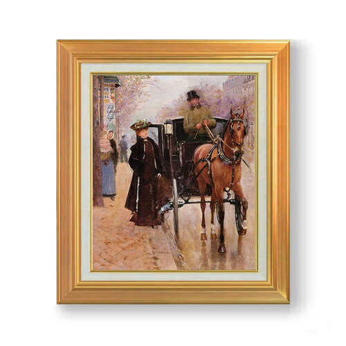 【油絵 直筆仕上げ】ジャン・ベロー Photogravure aquarellee F8 【アップグレード額】 絵画 販売 8号 油彩 風景画 592×518mm 複製画 送料無料 プレゼント ギフト 開店祝い 開業祝い 退職祝い 新築祝い リビング 玄関 モダン 近代アート 壁掛け|絵画販売アートレスト