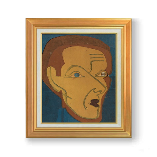 【油絵 直筆仕上げ】キルヒナー セルプストポートレット、ファーブシュトック F8 【アップグレード額】 絵画 販売 8号 油彩 抽象画 592&times;518mm 複製画 送料無料 プレゼント ギフト 開店祝い 開業祝い 退職祝い 新築祝い リビング 玄関 モダン 近代アート 壁掛け｜絵画販売アートレスト
