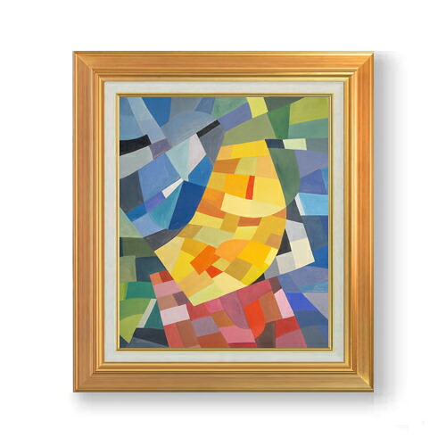 【油絵 直筆仕上げ】フロイントリッヒ コンポジション F8 【アップグレード額】 絵画 販売 8号 油彩 抽象画 592&times;518mm 複製画 送料無料 プレゼント ギフト 開店祝い 開業祝い 退職祝い 新築祝い リビング 玄関 モダン 近代アート 壁掛け｜絵画販売アートレスト