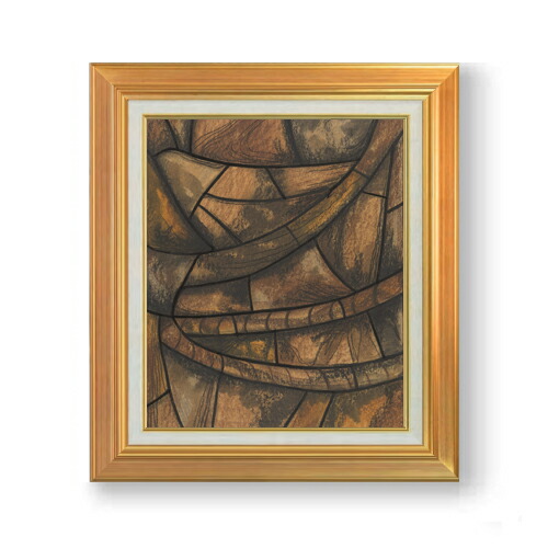【油絵 直筆仕上げ】ホルスト Ontwerp voor raam in het Noordertransept F8 【アップグレード額】 絵画 販売 8号 油彩 抽象画 592×518mm 複製画 送料無料 プレゼント ギフト 開店祝い 開業祝い 退職祝い 新築祝い リビング 玄関 モダン 近代アート 壁掛け|絵画販売アートレスト