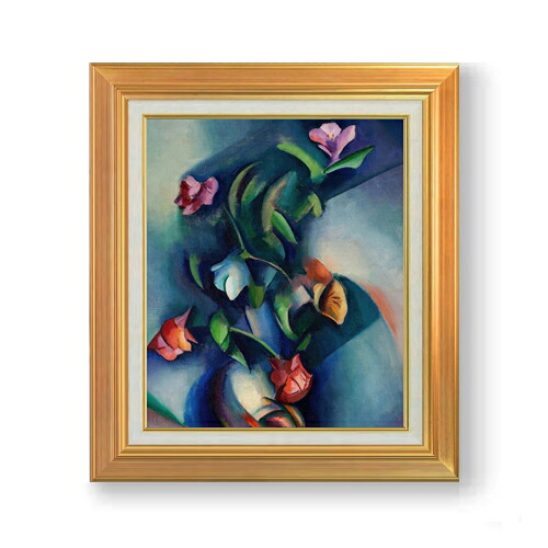 【油絵 直筆仕上げ】ヤロー シンクロミスト・フラワーズ F8 【アップグレード額】 絵画 販売 8号 油彩 抽象画 592&times;518mm 複製画 送料無料 プレゼント ギフト 開店祝い 開業祝い 退職祝い 新築祝い リビング 玄関 モダン 近代アート 壁掛け｜絵画販売アートレスト 27,170円