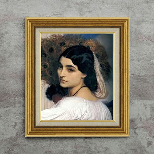 【油絵 直筆仕上げ】フレデリック・レイトン パヴォニア F8 【アップグレード額】 絵画 販売 8号 油彩 風景画 596×522mm 複製画 送料無料 プレゼント ギフト 開店祝い 開業祝い 退職祝い 新築祝い リビング 玄関 モダン アートフレーム 壁掛け|絵画販売アートレスト