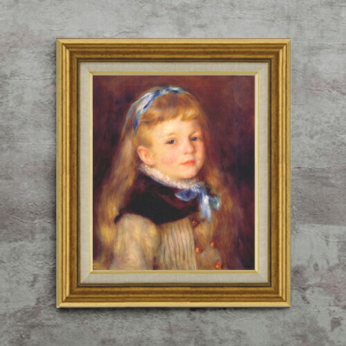 【油絵 直筆仕上げ】ルノワール イボンヌ・グリンペル F8 【アップグレード額】 絵画 販売 8号 油彩 風景画 596&times;522mm 複製画 送料無料 プレゼント ギフト 開店祝い 開業祝い 退職祝い 新築祝い リビング 玄関 モダン アートフレーム 壁掛け｜絵画販売アートレスト