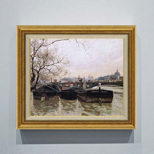 【油絵 直筆仕上げ】フリット・タヴロー Flooding by the Seine F8 【アップグレード額】 絵画 販売 8号 油彩 風景画 596×522mm 複製画 送料無料 プレゼント ギフト 開店祝い 開業祝い 退職祝い 新築祝い リビング 玄関 モダン アートフレーム 壁掛け|絵画販売アートレスト