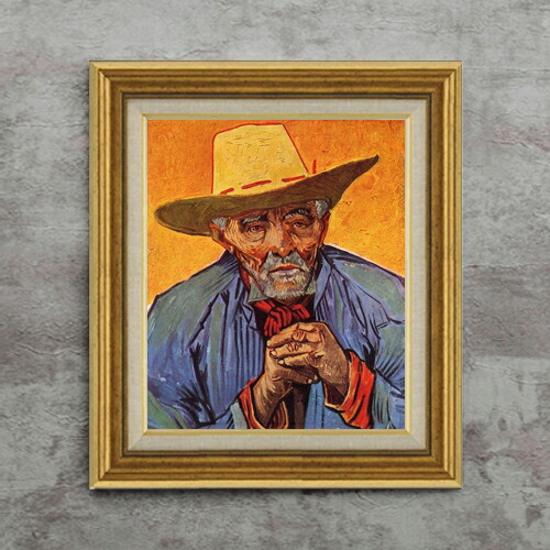 【油絵 直筆仕上げ】ゴッホ パシアンス・エスカリエの肖像 F8 【アップグレード額】 絵画 販売 8号 油彩 風景画 596×522mm 複製画 送料無料 プレゼント ギフト 開店祝い 開業祝い 退職祝い 新築祝い リビング 玄関 モダン アートフレーム 壁掛け|絵画販売アートレスト