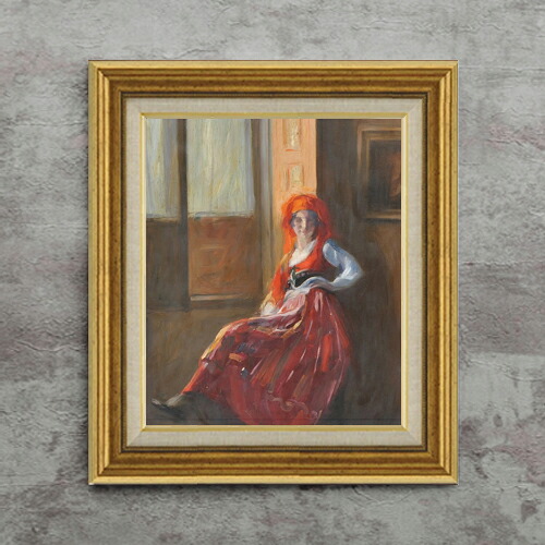 【油絵 直筆仕上げ】カルネイロ Young Lady from Minho F8 【アップグレード額】 絵画 販売 8号 油彩 人物画 596×522mm 複製画 送料無料 プレゼント ギフト 開店祝い 開業祝い 退職祝い 新築祝い リビング 玄関 モダン 近代アート 壁掛け|絵画販売アートレスト
