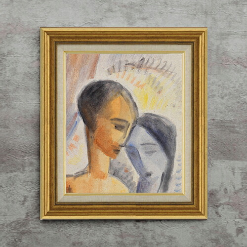 【油絵 直筆仕上げ】ヨハンセン パール（1921） F8 【アップグレード額】 絵画 販売 8号 油彩 抽象画 596&times;522mm 複製画 送料無料 プレゼント ギフト 開店祝い 開業祝い 退職祝い 新築祝い リビング 玄関 モダン 近代アート 壁掛け｜絵画販売アートレスト