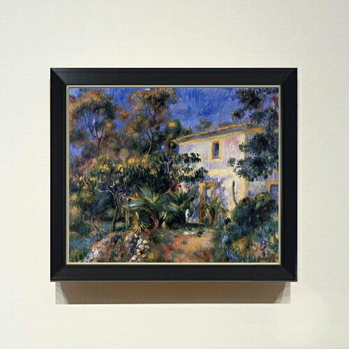 【油絵 直筆仕上げ】ルノワール アルジェの風景 F8 【シンプルフレーム】 絵画 販売 8号 油彩 風景画 485×410mm 複製画 送料無料 プレゼント ギフト 開店祝い 開業祝い 退職祝い 新築祝い リビング 玄関 モダン アートフレーム 壁掛け