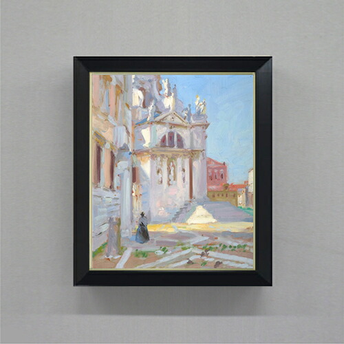 【油絵 直筆仕上げ】フランシス・カデル Santa Maria della Salute, Venice F8 【シンプルフレーム】 絵画 販売 8号 油彩 抽象画 485×410mm 複製画 送料無料 プレゼント ギフト 開店祝い 開業祝い 退職祝い 新築祝い リビング 玄関 モダン 近代アート 壁掛け