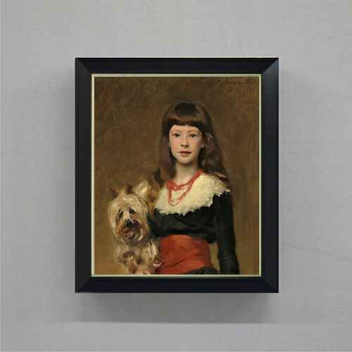 【油絵 直筆仕上げ】サージェント Miss Beatrice Townsend F8 【シンプルフレーム】 絵画 販売 8号 油彩 人物画 485&times;410mm 複製画 送料無料 プレゼント ギフト 開店祝い 開業祝い 退職祝い 新築祝い リビング 玄関 モダン アートフレーム 壁掛け｜絵画販売アートレスト