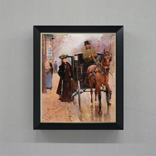 【油絵 直筆仕上げ】ジャン・ベロー Photogravure aquarellee F8 【シンプルフレーム】 絵画 販売 8号 油彩 風景画 485×410mm 複製画 送料無料 プレゼント ギフト 開店祝い 開業祝い 退職祝い 新築祝い リビング 玄関 モダン 近代アート 壁掛け