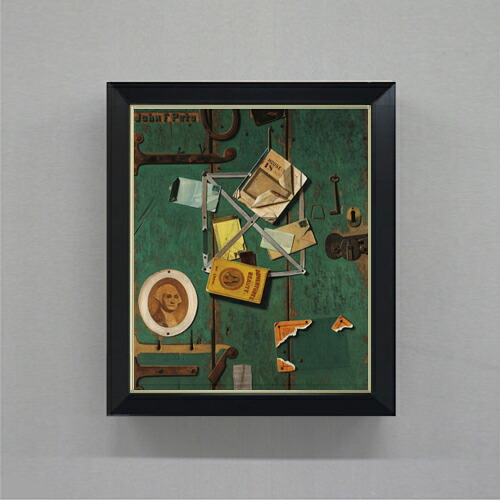 【油絵 直筆仕上げ】ジョン・F・ペト A Closet Door F8 【シンプルフレーム】 絵画 販売 8号 油彩 静物画 485×410mm 複製画 送料無料 プレゼント ギフト 開店祝い 開業祝い 退職祝い 新築祝い リビング 玄関 モダン 近代アート 壁掛け
