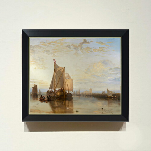 【油絵 直筆仕上げ】ターナー Dort or Dordrecht F8 【シンプルフレーム】 絵画 販売 8号 油彩 風景画 485×410mm 複製画 送料無料 プレゼント ギフト 開店祝い 開業祝い 退職祝い 新築祝い リビング 玄関 モダン 壁掛け