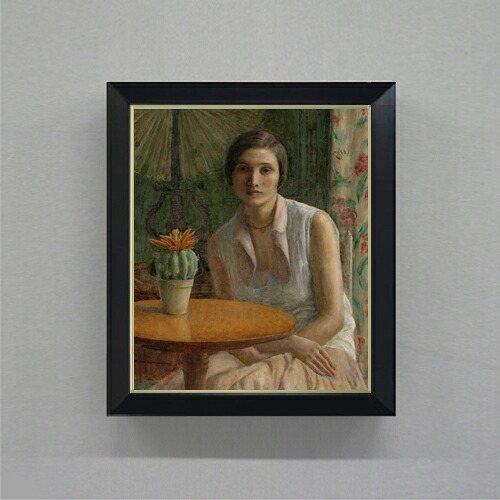 【油絵 直筆仕上げ】フリージキー Portrait of a Woman F8 【シンプルフレーム】 絵画 販売 8号 油彩 人物画 485×410mm 複製画 送料無料 プレゼント ギフト 開店祝い 開業祝い 退職祝い 新築祝い リビング 玄関 モダン 近代アート 壁掛け|絵画販売アートレスト