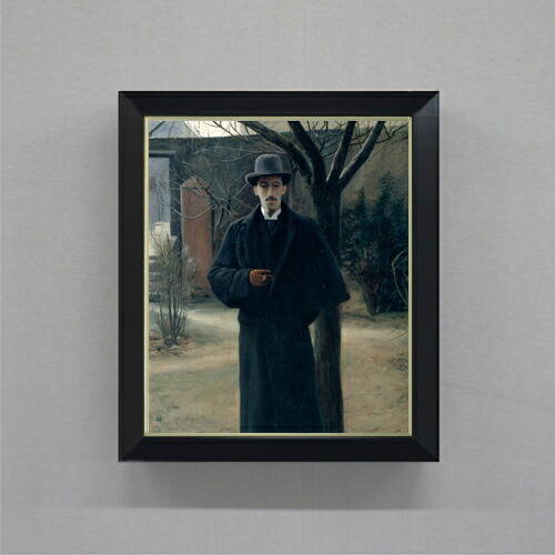 【油絵 直筆仕上げ】ルシニョール Portrait of Miquel Utrillo F8 【シンプルフレーム】 絵画 販売 8号 油彩 人物画 485×410mm 複製画 送料無料 プレゼント ギフト 開店祝い 開業祝い 退職祝い 新築祝い リビング 玄関 モダン 近代アート 壁掛け