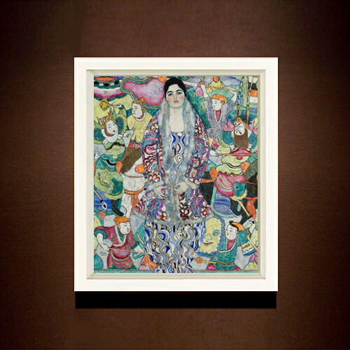 【油絵 直筆仕上げ】クリムト Portrait of Friedericke Maria Beer F8 【シンプルフレーム】 絵画 販売 8号 油彩 抽象画 485&times;410mm 複製画 送料無料 プレゼント ギフト 開店祝い 開業祝い 退職祝い 新築祝い リビング 玄関 モダン 近代アート 壁掛け｜絵画販売アートレスト
