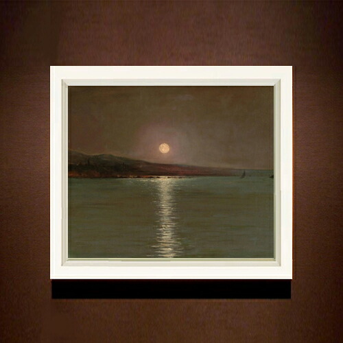【油絵 直筆仕上げ】ゾナロ Full Moon F8 【シンプルフレーム】 絵画 販売 8号 油彩 風景画 485×410mm 複製画 送料無料 プレゼント ギフト 開店祝い 開業祝い 退職祝い 新築祝い リビング 玄関 モダン 近代アート 壁掛け