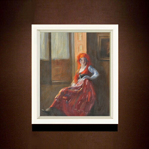 【油絵 直筆仕上げ】カルネイロ Young Lady from Minho F8 【シンプルフレーム】 絵画 販売 8号 油彩 人物画 485×410mm 複製画 送料無料 プレゼント ギフト 開店祝い 開業祝い 退職祝い 新築祝い リビング 玄関 モダン 近代アート 壁掛け 28,440円